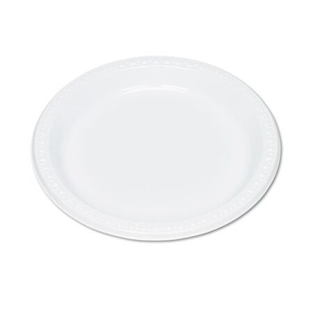 Tablemate Products Plastic Plates, 9in White, 125PK 9644WH